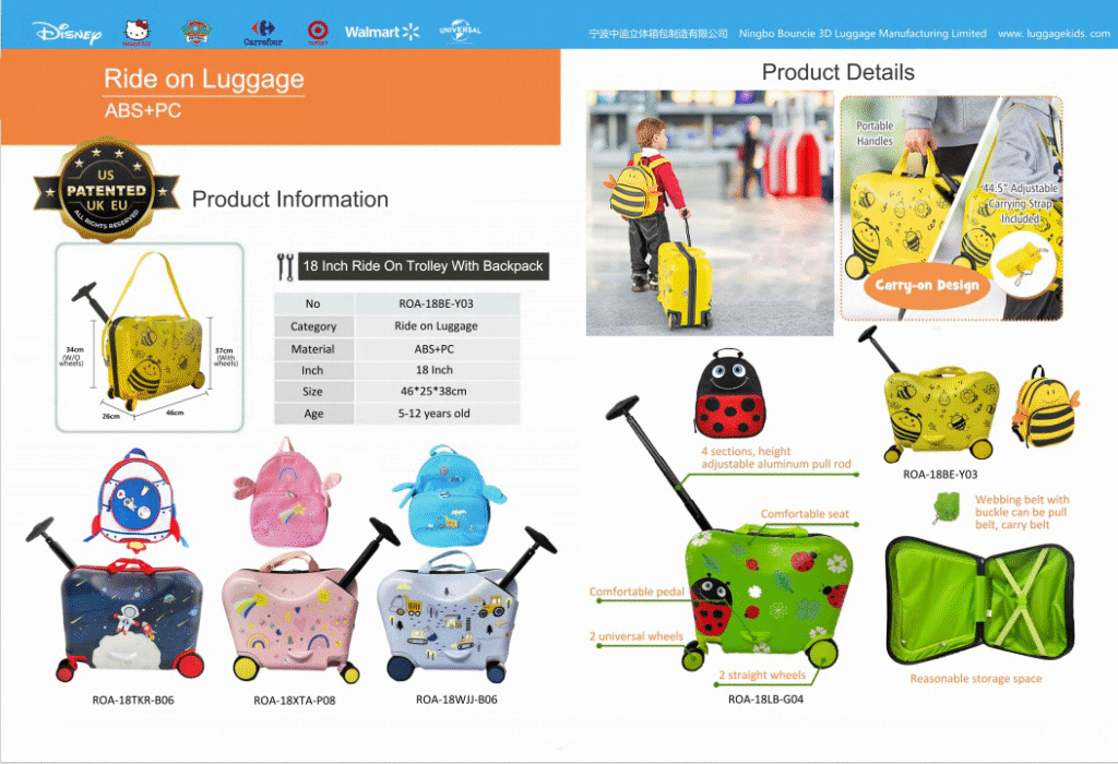 骑行箱Designed specifically for children, our #RideonLuggage combines practicality and entertainment.