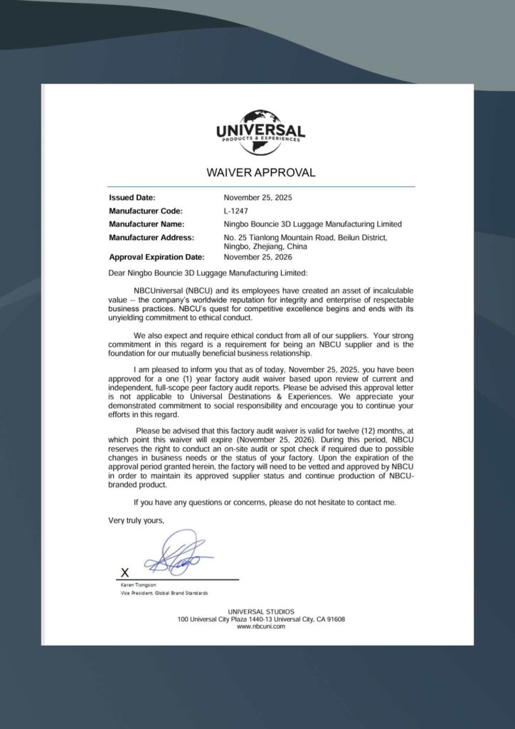 Universal 1 Shekarar Ma'aikata Audid 2025