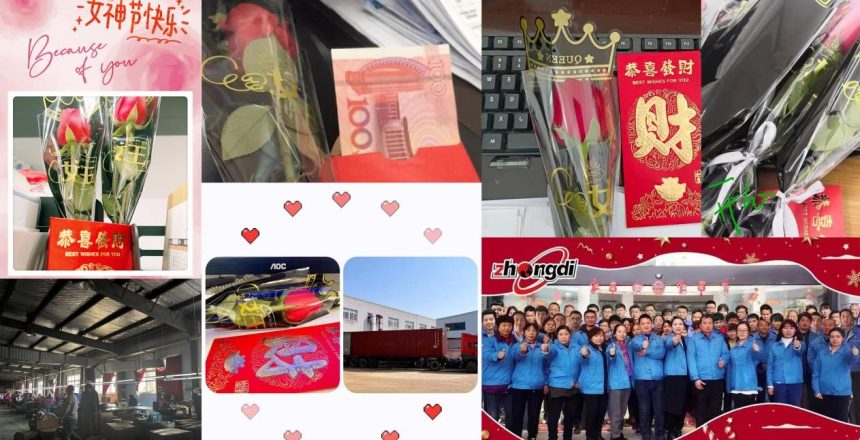 Red envelopes and roses for women